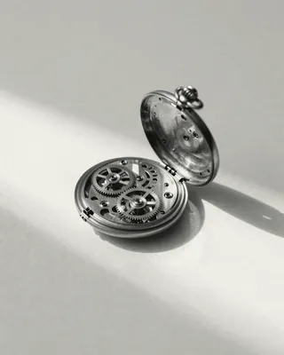 An open pocket watch showing its interlocking gears.
